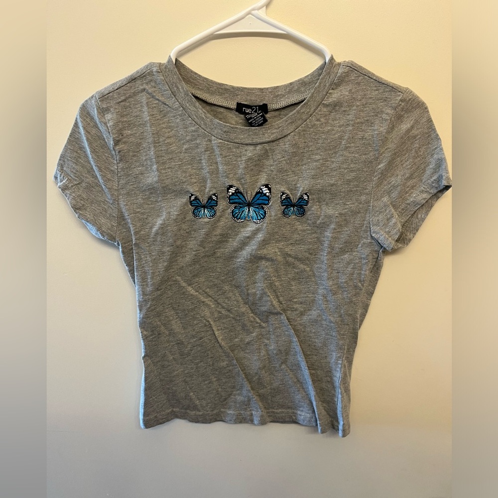 Gray baby tee